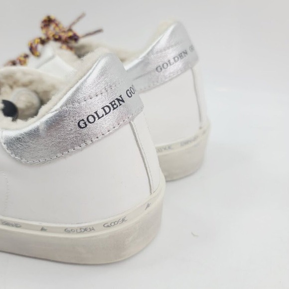 Golden Goose Women's White Silver Leather Fashion Sneaker Shoes Size 6 - Picture 4 of 7